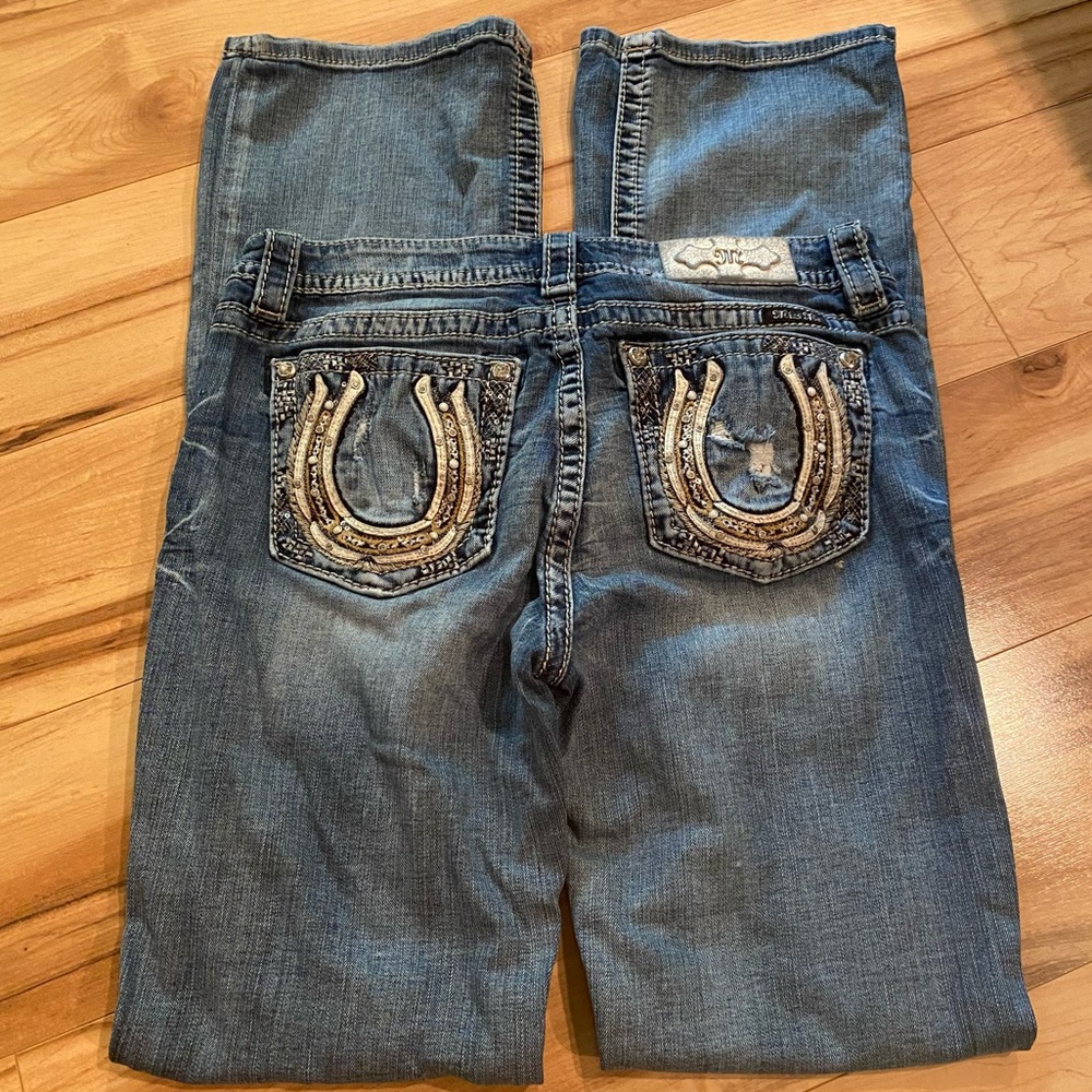 SALE!!! Miss Me Chloe Boot Embellished Blue Jeans—30
